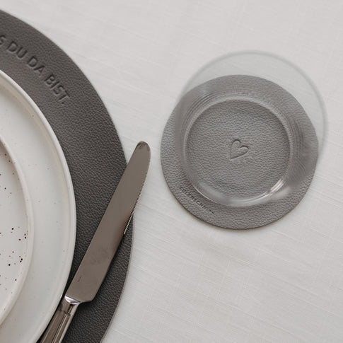 Wendbare Untersetzer Rundum glücklich 2er Set Grau (VE = 6 Stk.)