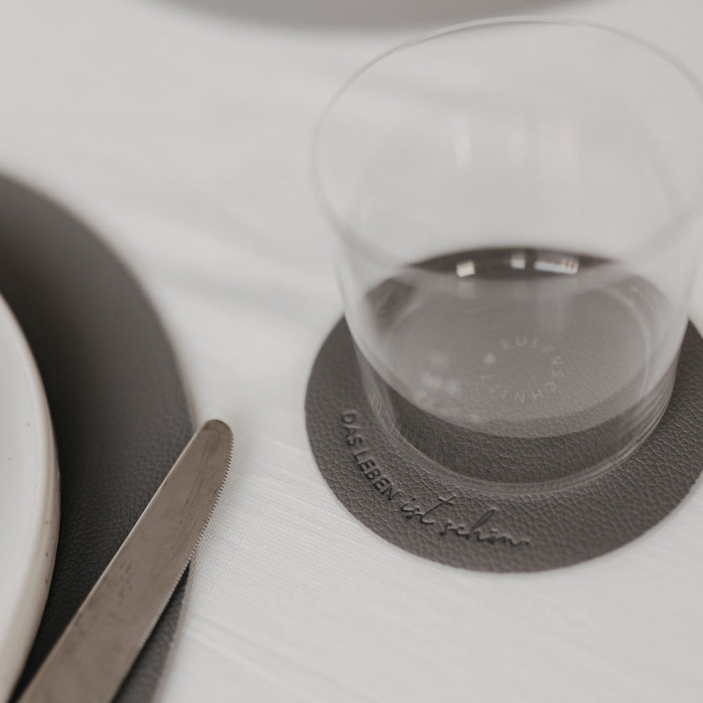 Wendbare Untersetzer Das Leben 2er Set Grau (VE = 6 Stk.)