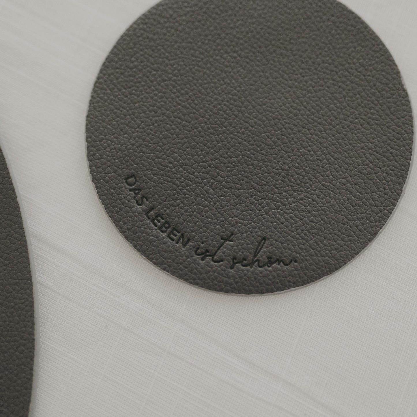 Wendbare Untersetzer Das Leben 2er Set Grau (VE = 6 Stk.)