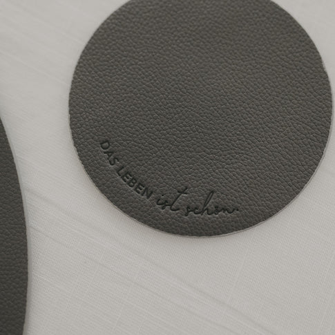 Wendbare Untersetzer Das Leben 2er Set Grau (VE = 6 Stk.)