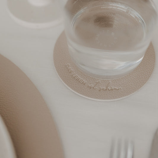 Wendbare Untersetzer Das Leben 2er Set Creme (VE = 6 Stk.)