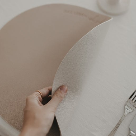 Wendbares Platzset Das Leben Creme (VE = 6 Stk.)