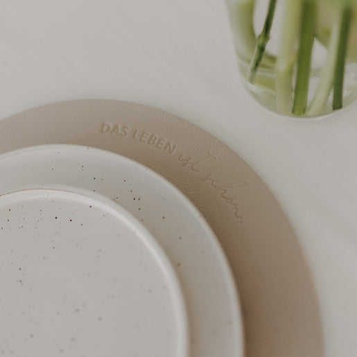 Wendbares Platzset Das Leben Creme (VE = 6 Stk.)