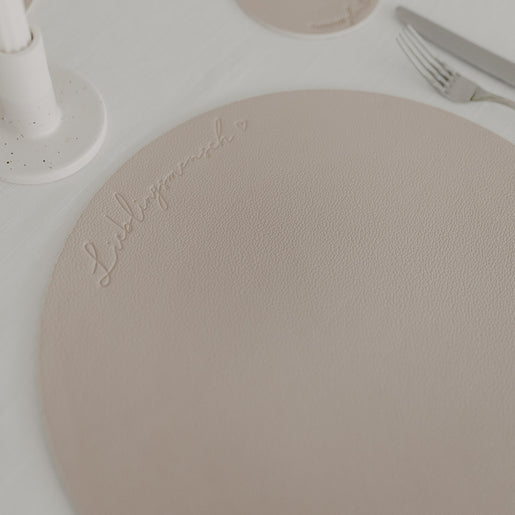 Wendbares Platzset Lieblingsmensch Creme (VE = 6 Stk.)