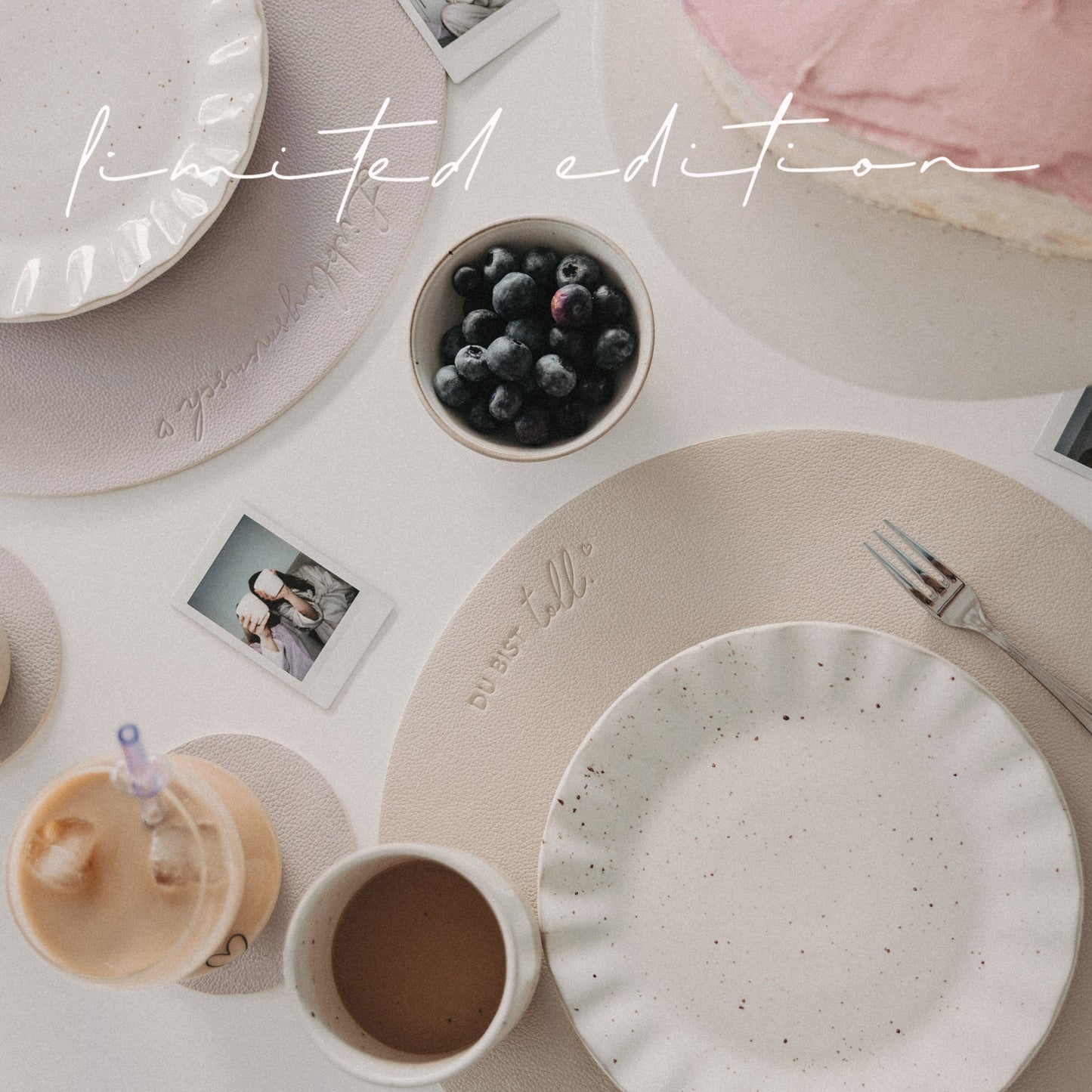 Limitiertes wendbares Platzset Du bist toll Flieder (VE = 6 Stk.)