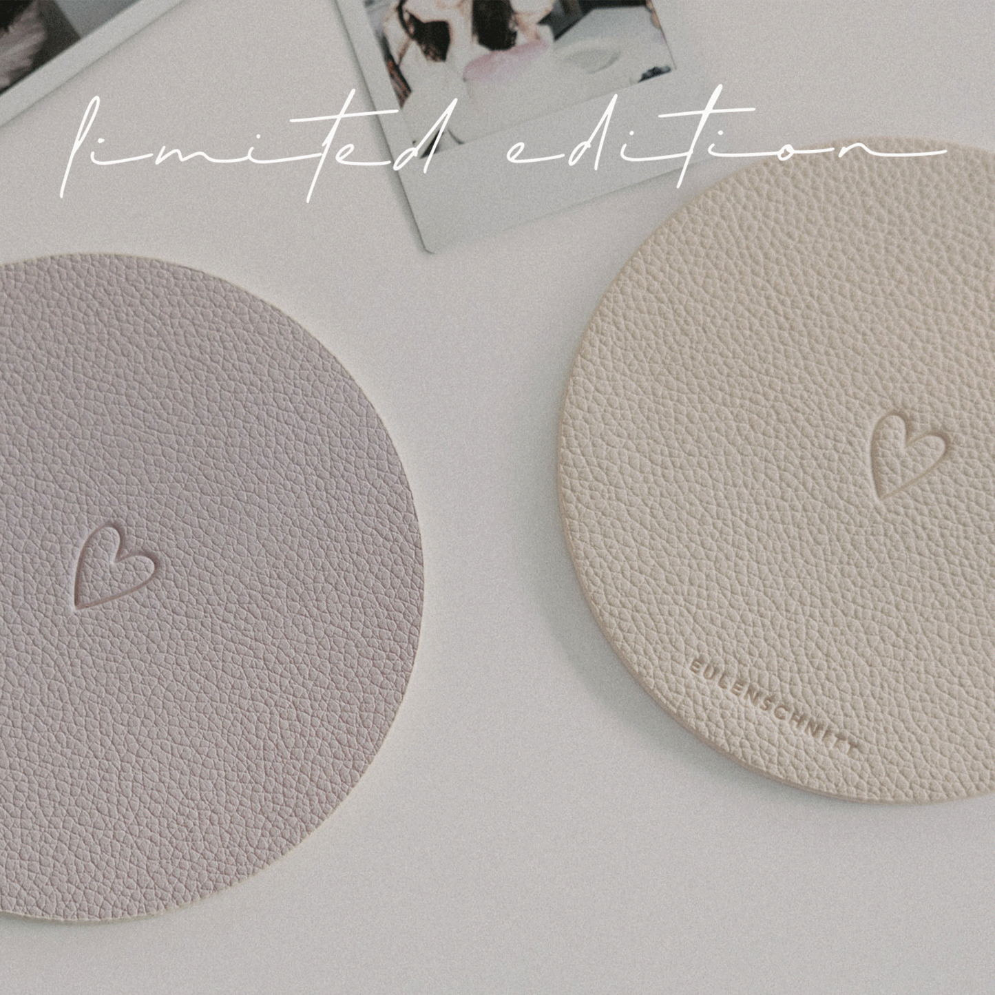 Limitierte wendbare Untersetzer Herz 2er Set Flieder (limitiert) (VE = 6 Stk.)