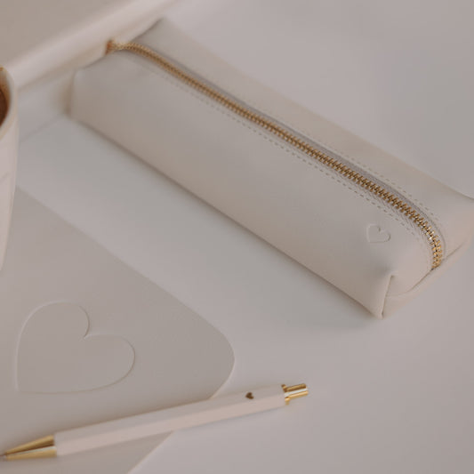 Federtasche Herz creme (VE = 6 Stk.)