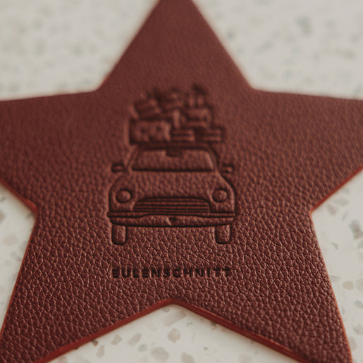 Wendbare Untersetzer Sternform Merry Christmas 2er Set Rot  (VE = 6 Stk.)