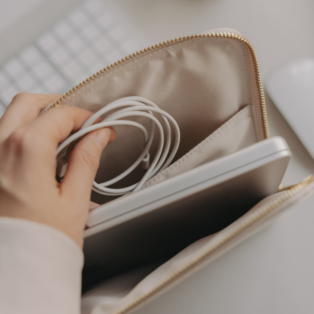 Laptoptasche Herz creme (VE = 4 Stk.)