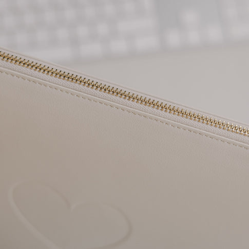 Laptoptasche Herz creme (VE = 4 Stk.)