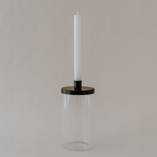 Black candle holder for storage jar (pack of 4 pcs)