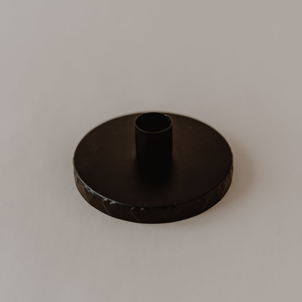 Black heart candle holder for storage jar (pack = 4 pcs)