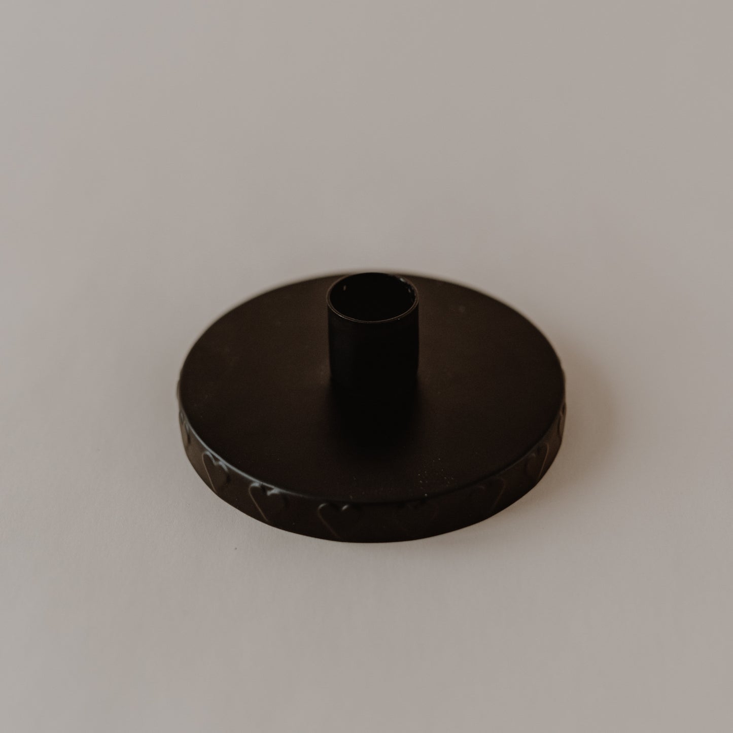 Black heart candle holder for storage jar (pack = 4 pcs)