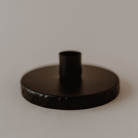 Black heart candle holder for storage jar (pack = 4 pcs)