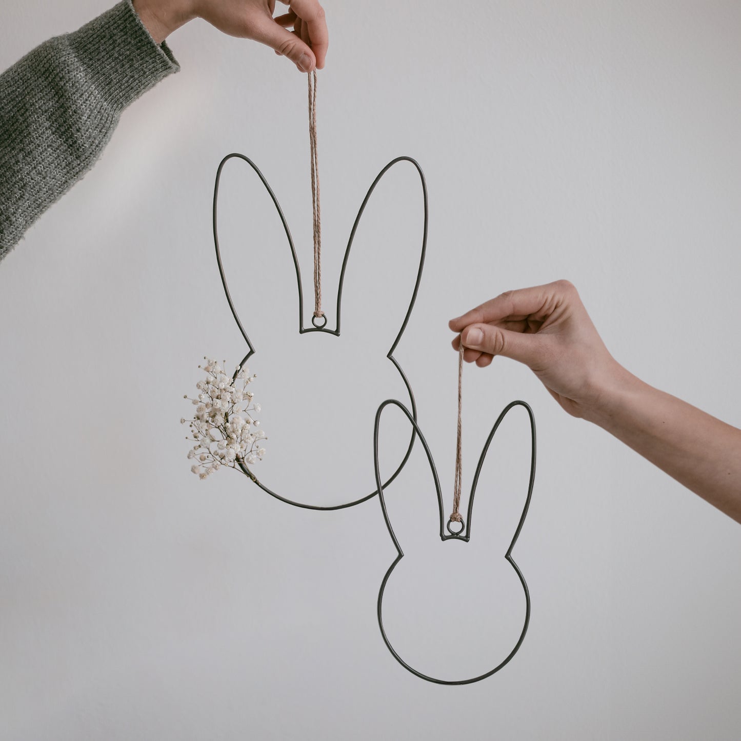 Couronne métallique lapin lot de 2 (VE = 4 lots)
