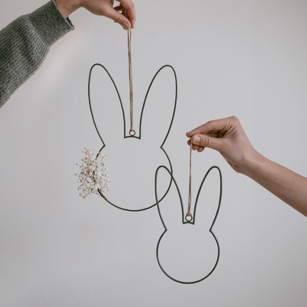 Couronne métallique lapin lot de 2 (VE = 4 lots)