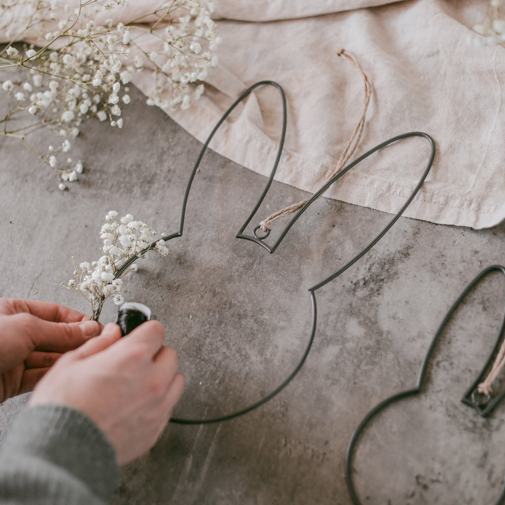 Couronne métallique lapin lot de 2 (VE = 4 lots)
