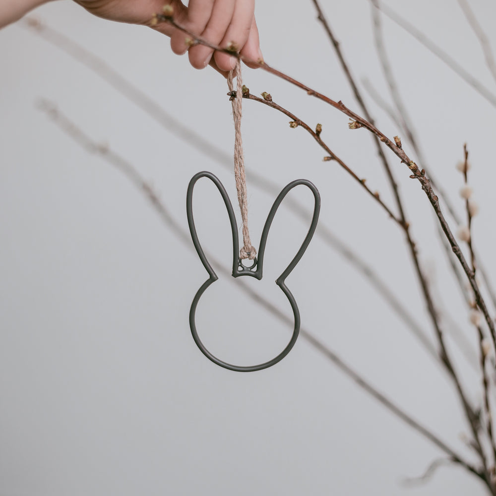 Metallanhänger Hase 6er Set (VE = 4 Sets)