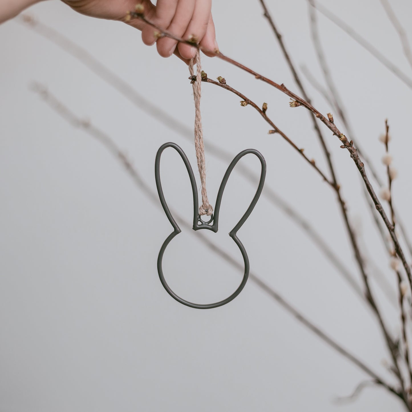 Metallanhänger Hase 6er Set (VE = 4 Sets)