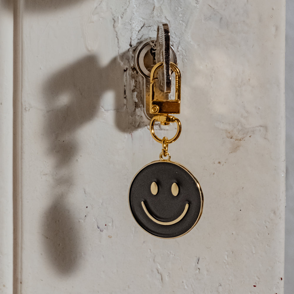 Keychain Smiley Black (VE = 6 pieces)