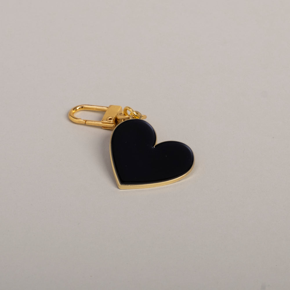 Keychain small heart black (VE = 6 pieces)