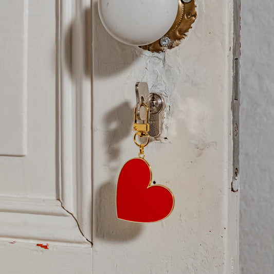 Schlüsselanhänger großes Herz Rot (VE = 6 Stück)