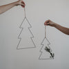 Couronne métallique sapin en lot de 2 (VE = 4 lots)