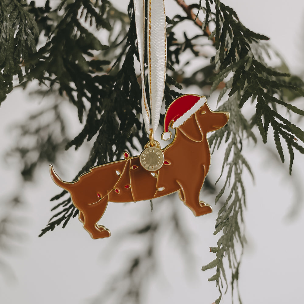 Baumschmuck Weihnachtsdackel (VE = 6 Stk.)