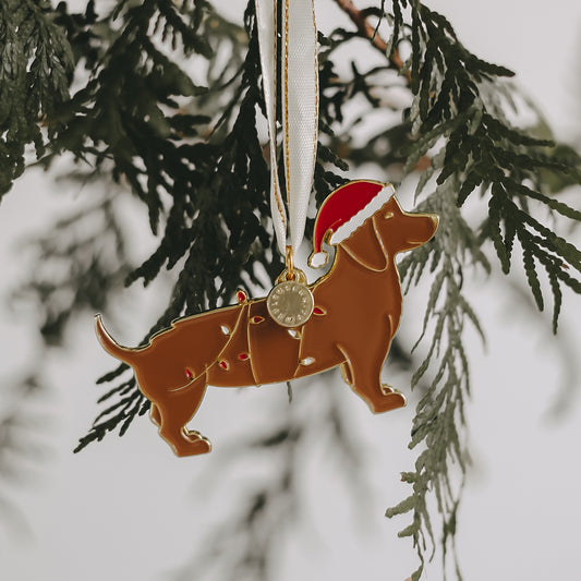 Baumschmuck Weihnachtsdackel (VE = 6 Stk.)