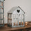 Petite maison en métal argentée (VE = 4 pcs)