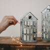 Maison en métal moyenne argent (VE = 4 pcs)