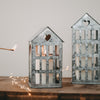 Maison en métal moyenne argent (VE = 4 pcs)