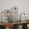 Maison en métal moyenne argent (VE = 4 pcs)