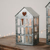 Maison en métal moyenne argent (VE = 4 pcs)
