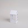 Maison en métal moyenne blanche (VE = 4 pcs)