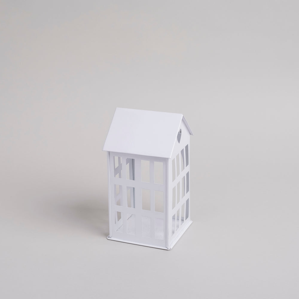 Maison en métal moyenne blanche (VE = 4 pcs)