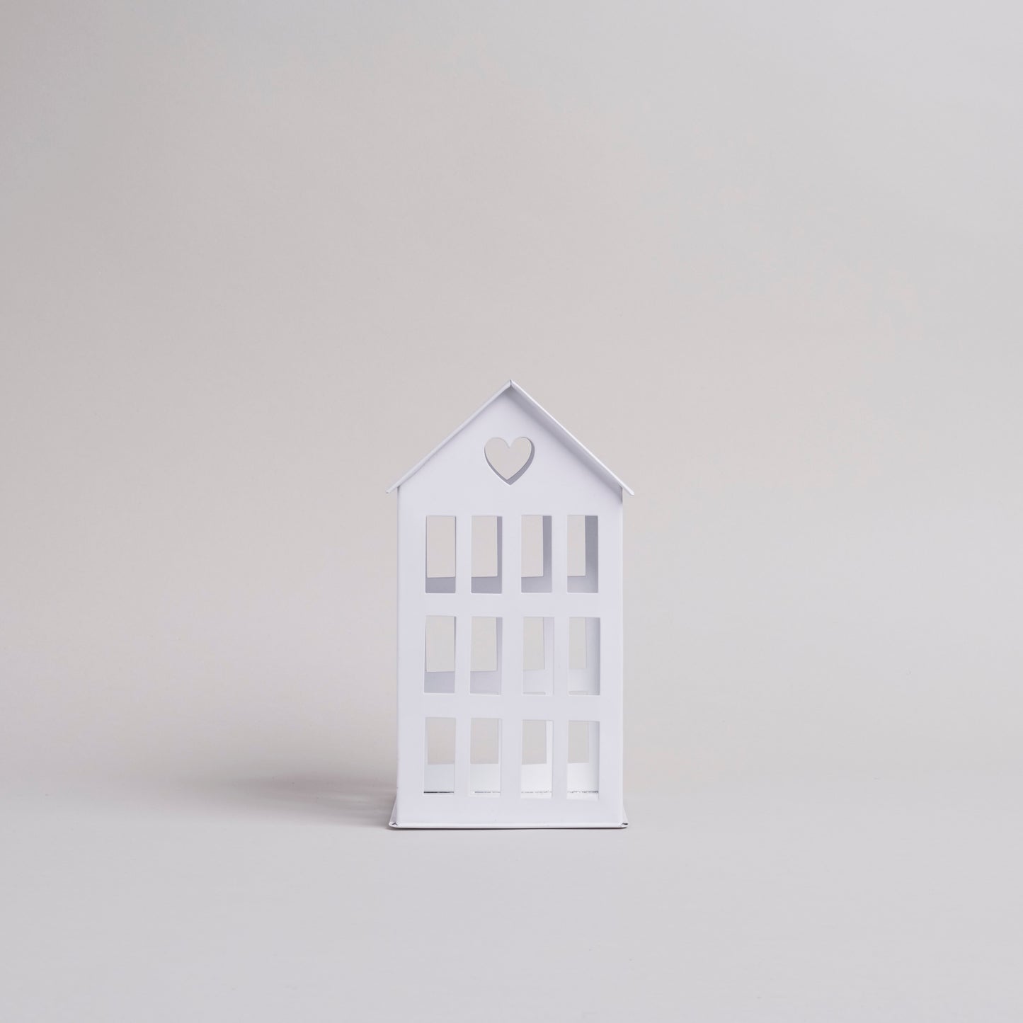 Maison en métal moyenne blanche (VE = 4 pcs)
