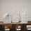 Maison en métal moyenne blanche (VE = 4 pcs)