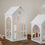 Maison en métal moyenne blanche (VE = 4 pcs)