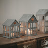 Maison métallique mini argenté