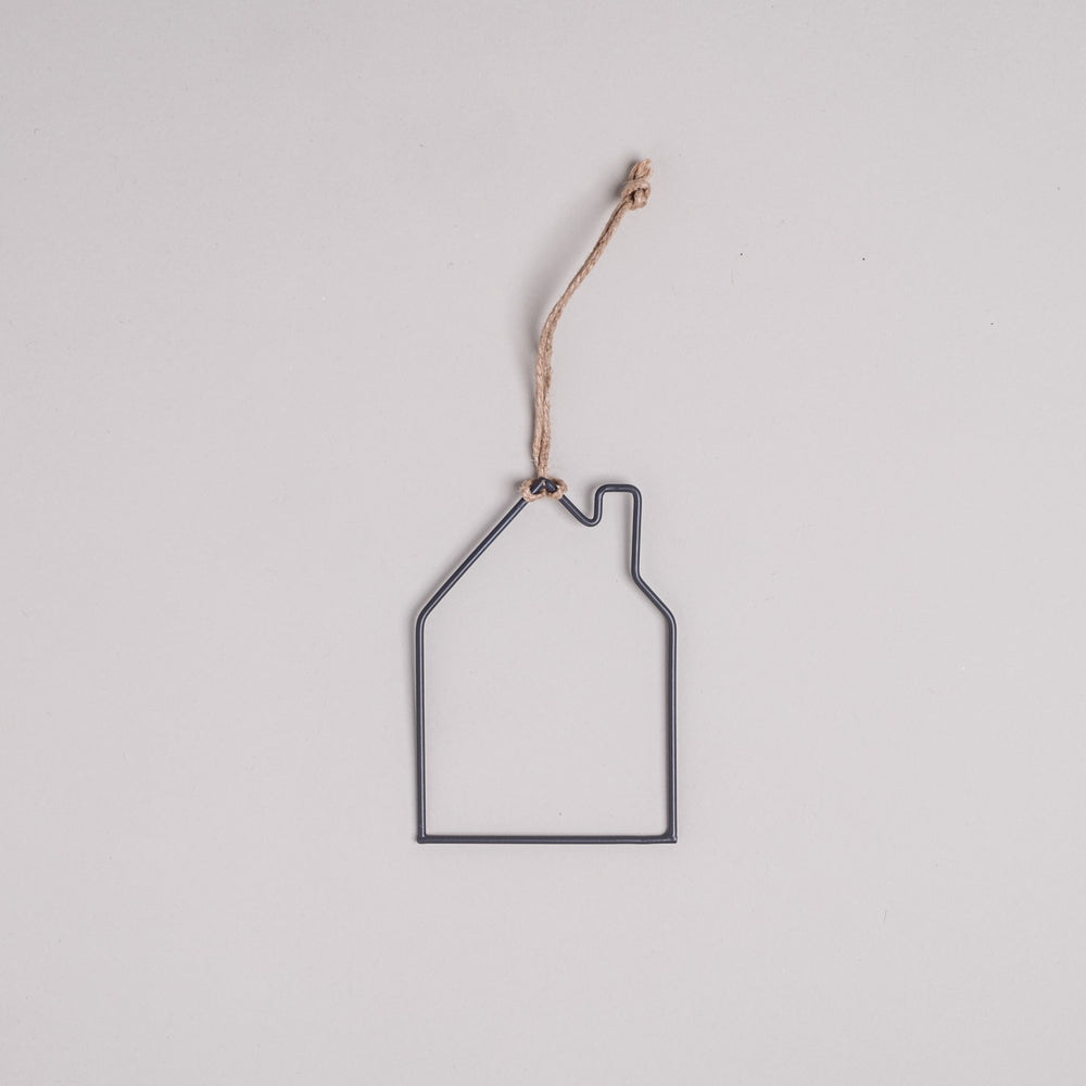 Pendentif en métal maison lot de 6 (VE = 4 lots)