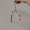 Pendentif en métal maison lot de 6 (VE = 4 lots)