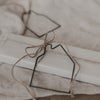 Pendentif en métal maison lot de 6 (VE = 4 lots)