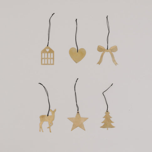 Anhänger Mix 6er Set Gold (VE = 8 Stk.)