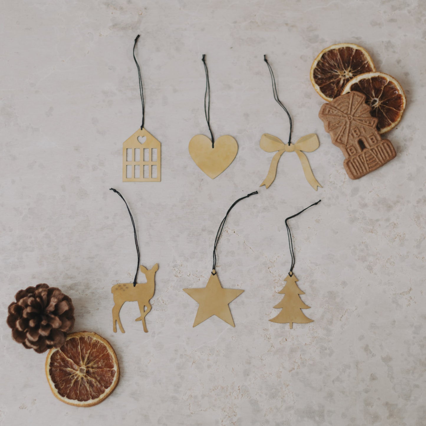 Anhänger Mix 6er Set Gold (VE = 8 Stk.)