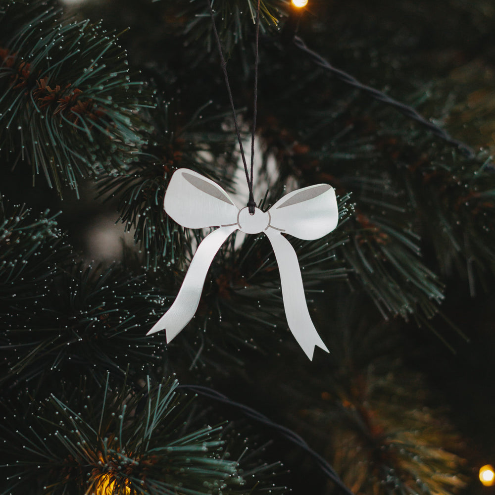 Anhänger Schleife 6er Set Silber (VE = 8 Stk.)