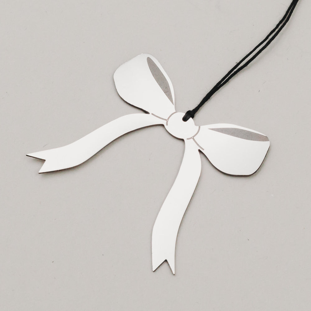 Anhänger Schleife 6er Set Silber (VE = 8 Stk.)