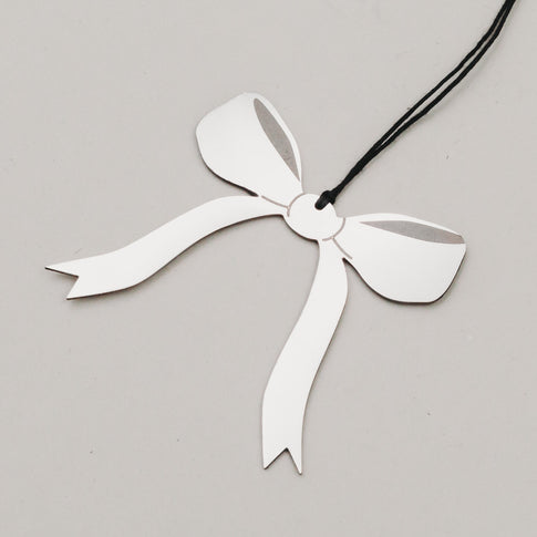 Anhänger Schleife 6er Set Silber (VE = 8 Stk.)