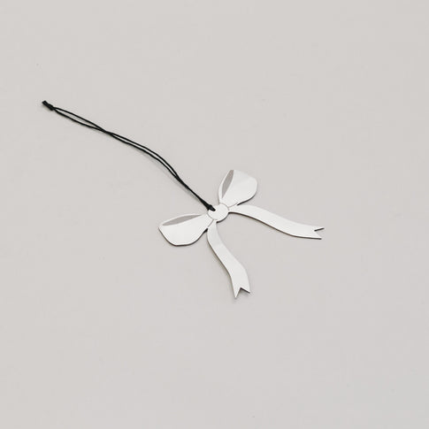 Anhänger Schleife 6er Set Silber (VE = 8 Stk.)