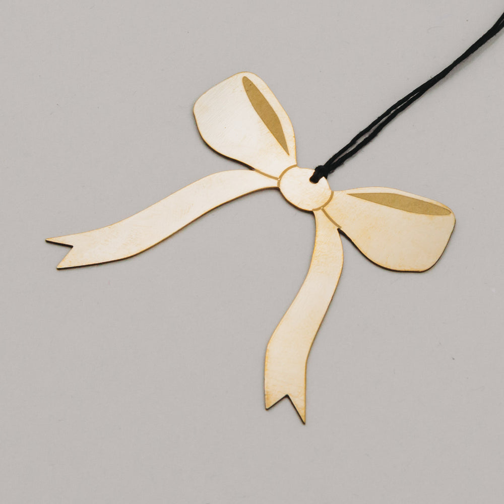 Anhänger Schleife 6er Set Gold (VE = 8 Stk.)